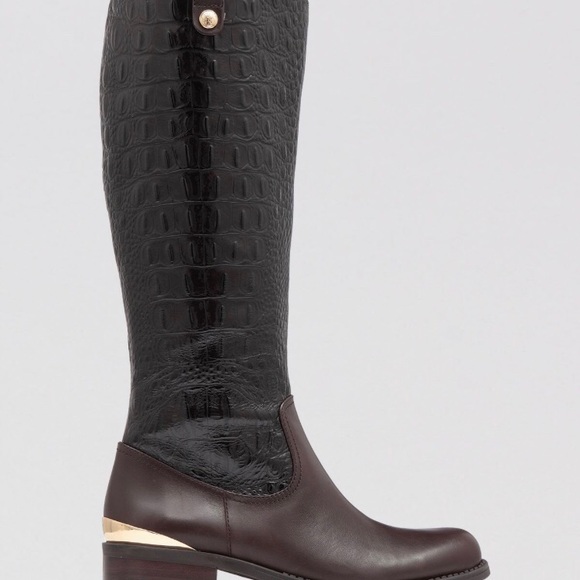 Vince Camuto Shoes - Vince Camuto Brown Alligator Skin Riding Boots